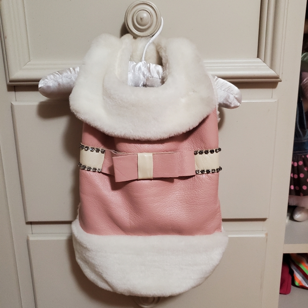 Pink dog coat